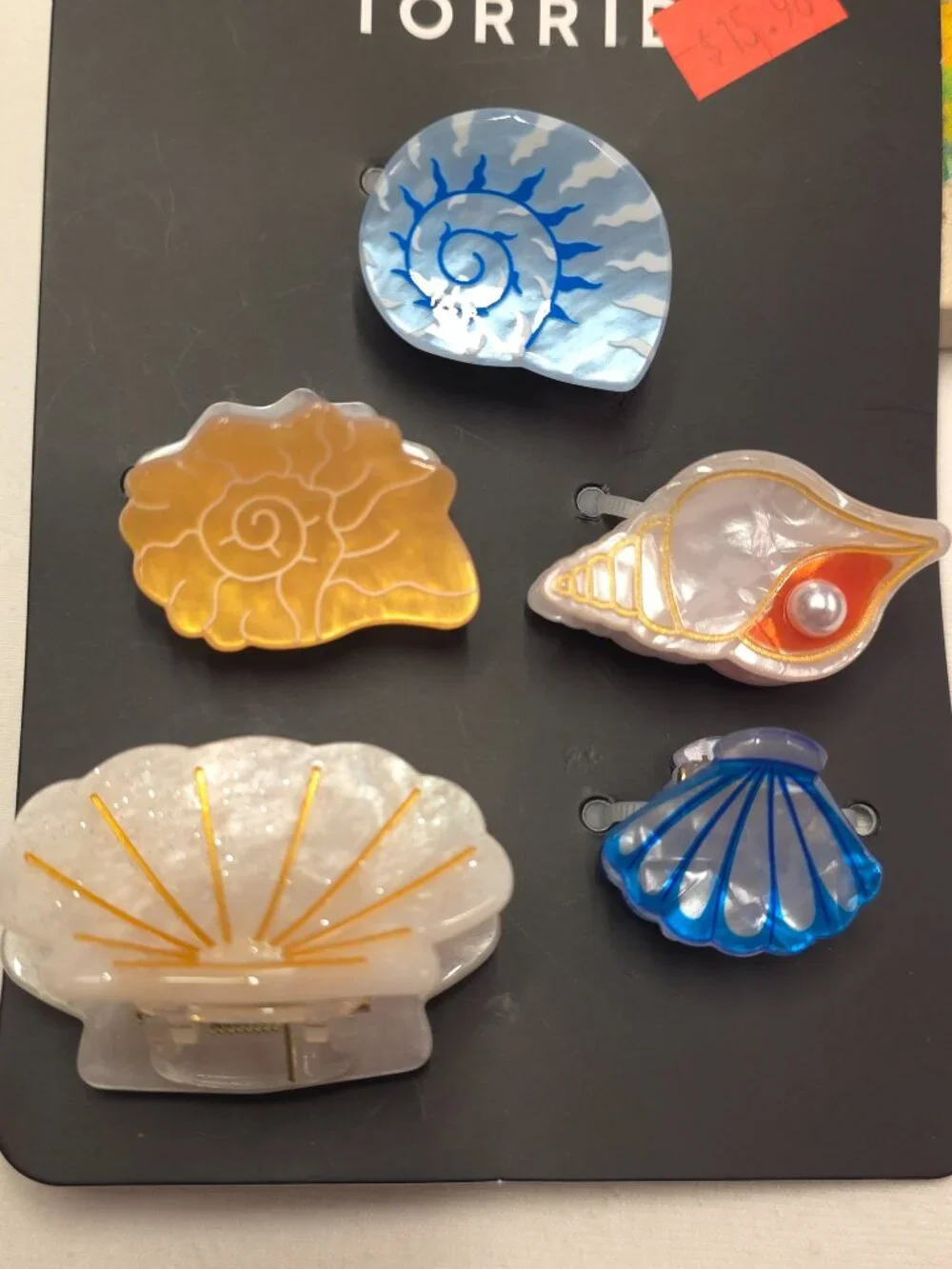 Torrid Shell Summer Clips - 5 Piece Multi Hair Clip Set